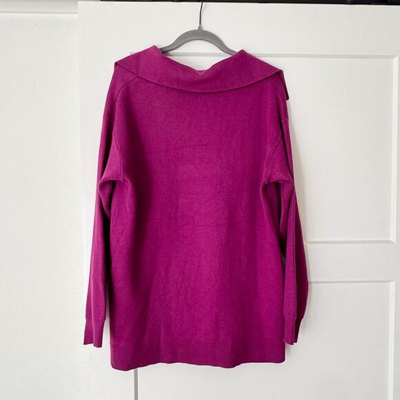 Monrow Supersoft Knit Jacket Rasberry Rose S - Picture 5 of 7